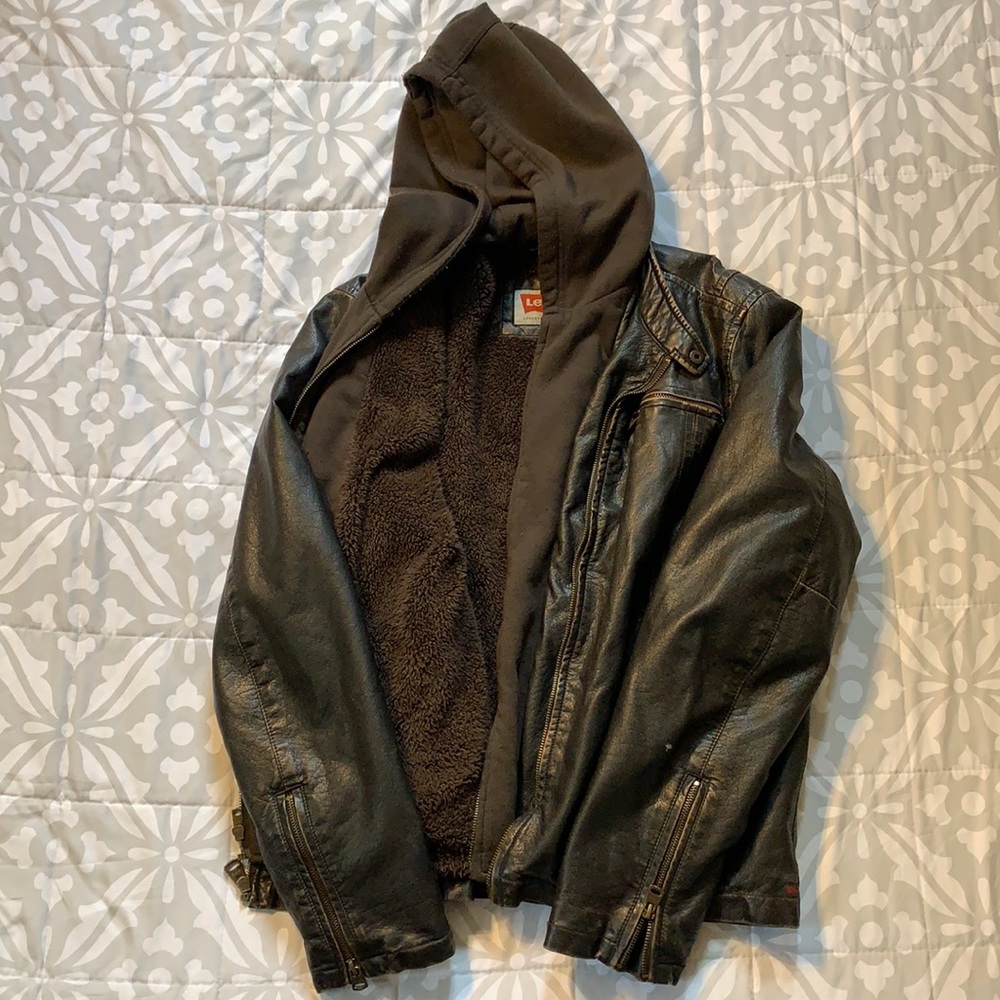 Levi’s Leather double zip up jacket